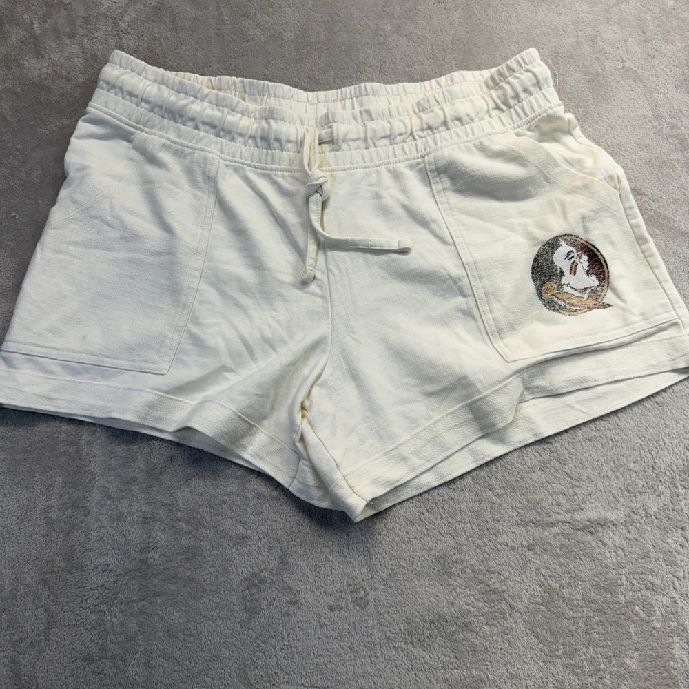 Florida State University FSU‎ Shorts Womens Medium Rivalry Threads Cream Noles